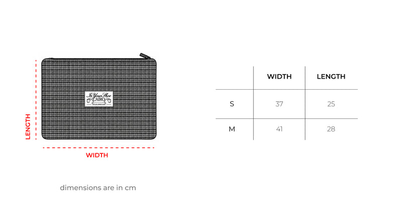 Black Check Laptop Sleeve