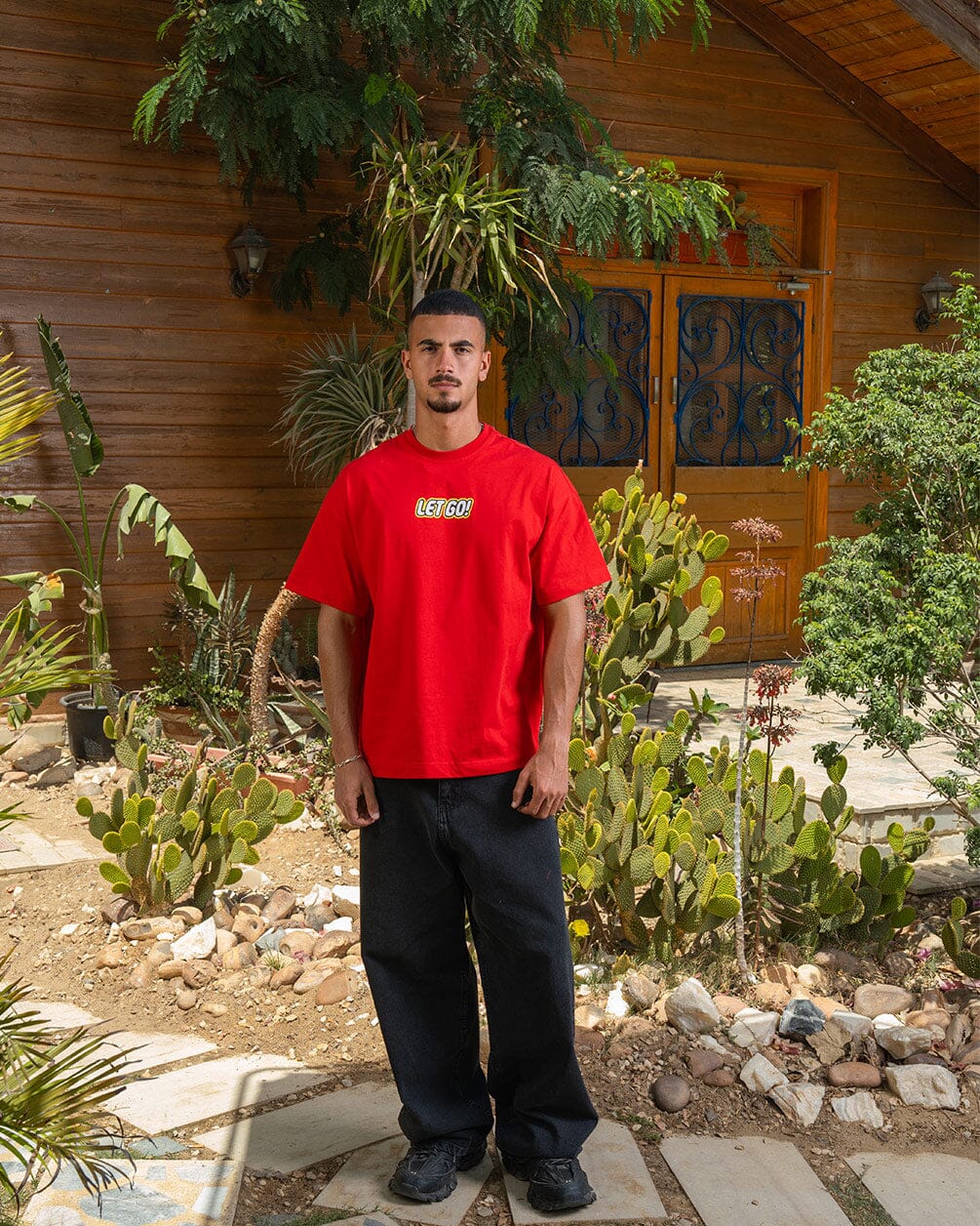 Let Go Oversized Tee Printed Oversized Tees IN YOUR SHOE L