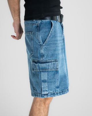 Light Blue Cargo Denim Shorts Denim Short IN YOUR SHOE