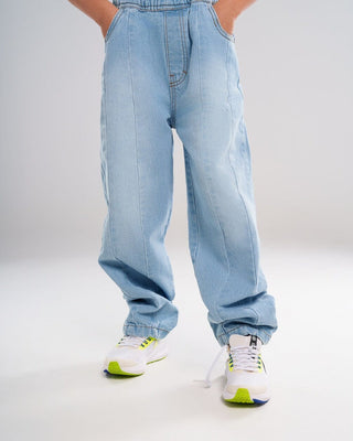 Light Blue Denim Kids Super Oversized Jeans Kids Jeans IN YOUR SHOE 2-3