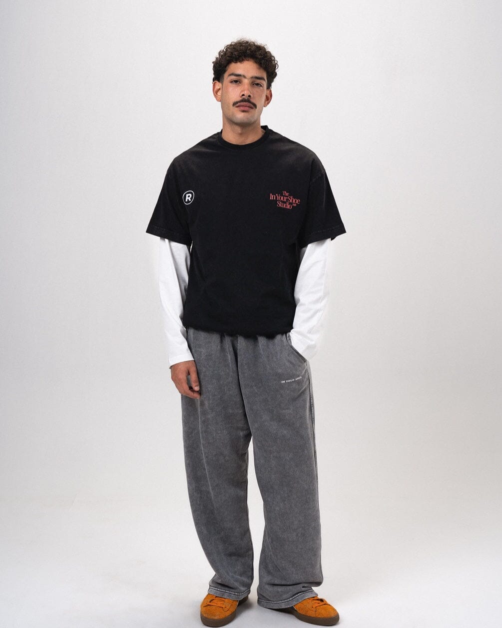 Light Grey Washed Wide Leg Swants Swants IN YOUR SHOE M