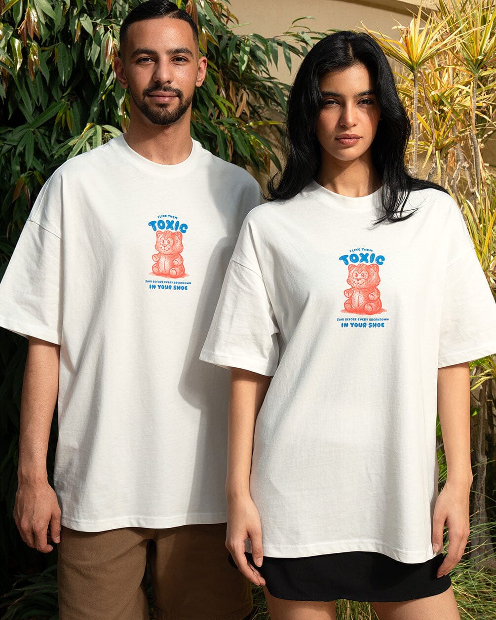 Like Them Toxic Oversized Tee Printed Oversized Tees IN YOUR SHOE L