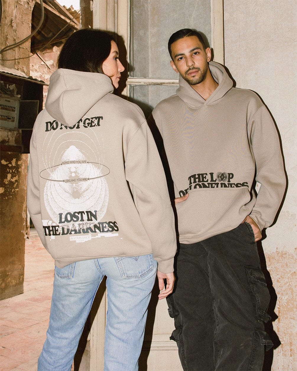 Lost In The Darkness Hoodie Statement Hoodies IN YOUR SHOE L 