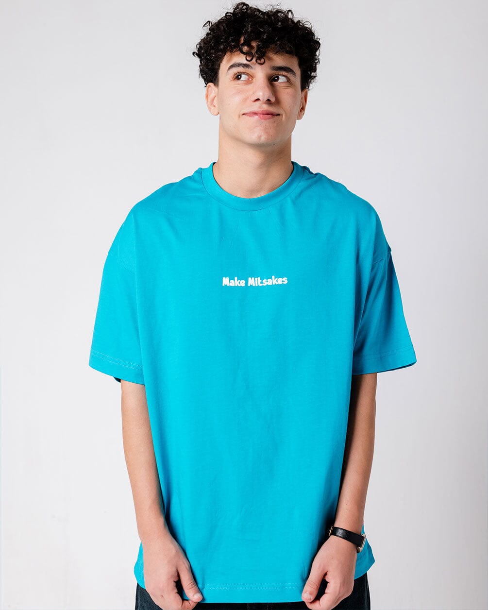 Make Mistakes Printed Oversized Tee Printed Oversized Tees IN YOUR SHOE M