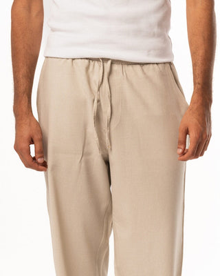 Male Beige Linen Wide Leg Pants Pants IN YOUR SHOE