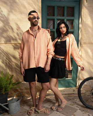 Male Black Crinkled Shorts Linen Shorts IN YOUR SHOE S