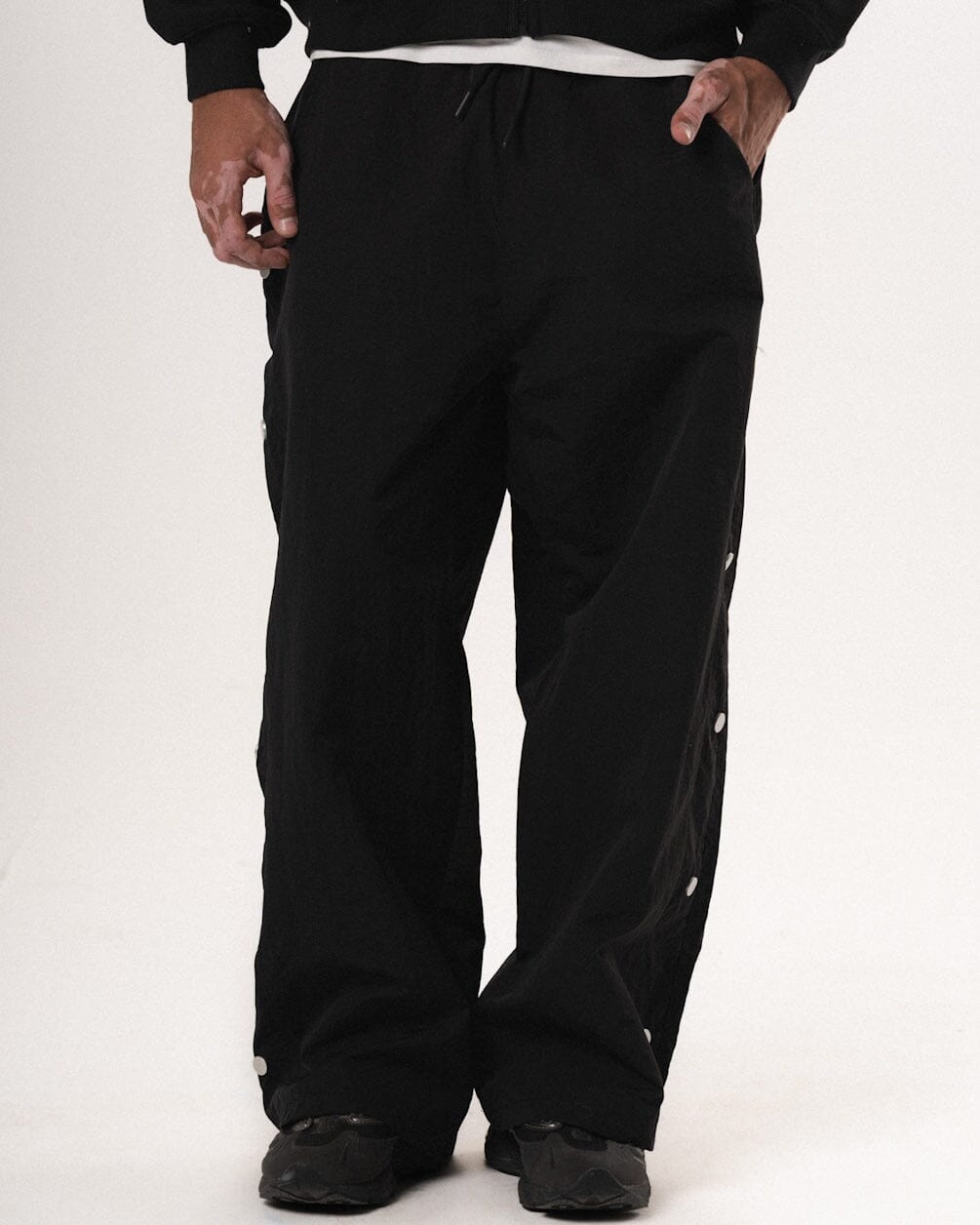 Male Black Track Pants Pants IN YOUR SHOE L