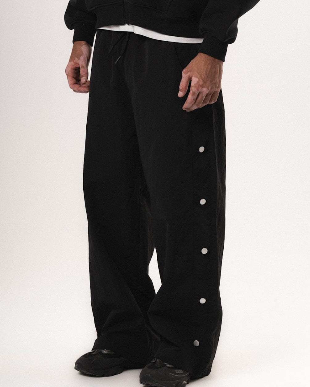 Male Black Track Pants Pants IN YOUR SHOE M