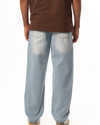 Male Blue Straight Leg Jeans Jeans IN YOUR SHOE 38