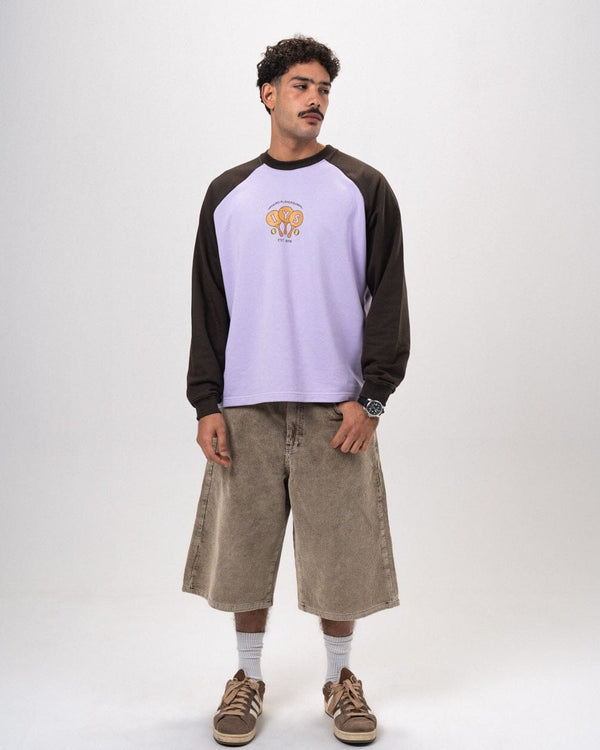 Male Brown Corduroy Washed Wide Leg Jorts