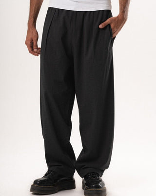 Male Dark Grey Loose Office Pants Pants IN YOUR SHOE M