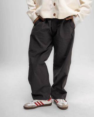 Male Dark Grey Loose Parachute Pants Pants IN YOUR SHOE S