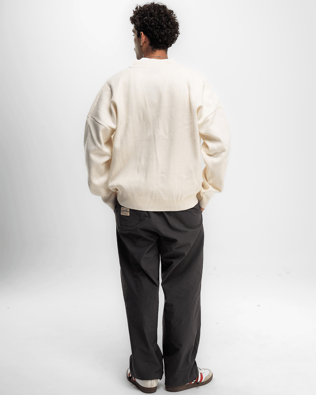 Male Dark Grey Loose Parachute Pants Pants IN YOUR SHOE
