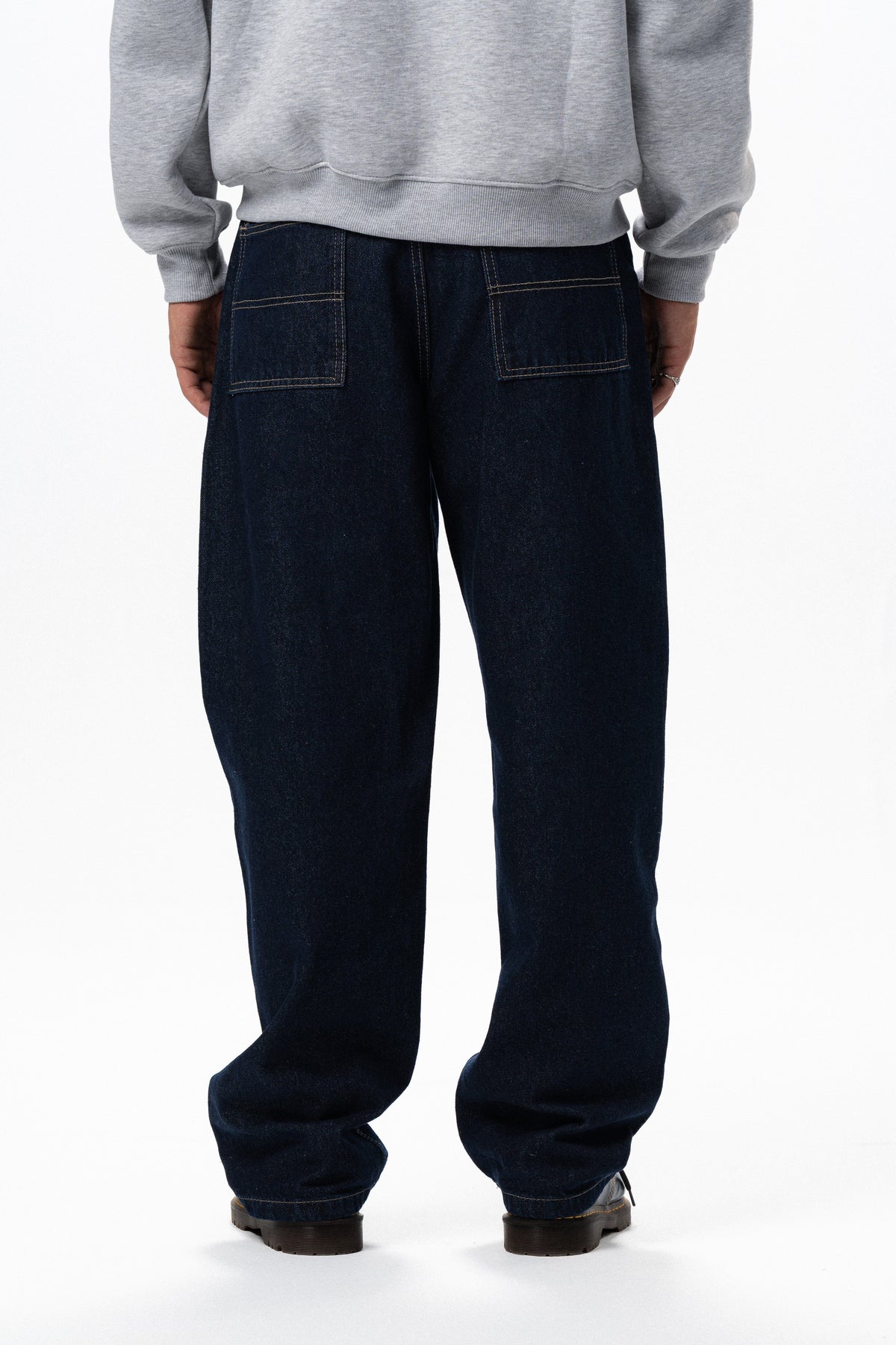 Male Dark Navy Washed Straight Jeans Jeans IN YOUR SHOE