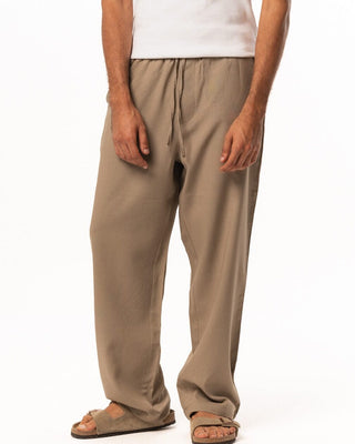 Male Greige Linen Wide Leg Pants Pants IN YOUR SHOE