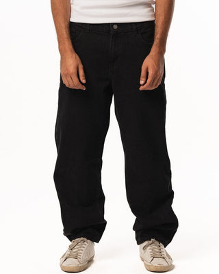 Male Pure Black Straight Leg Jeans Jeans IN YOUR SHOE 36