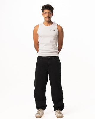 Male Pure Black Straight Leg Jeans Jeans IN YOUR SHOE 30