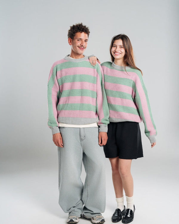 Mint and Poudre Balloon Knitwear Pullover