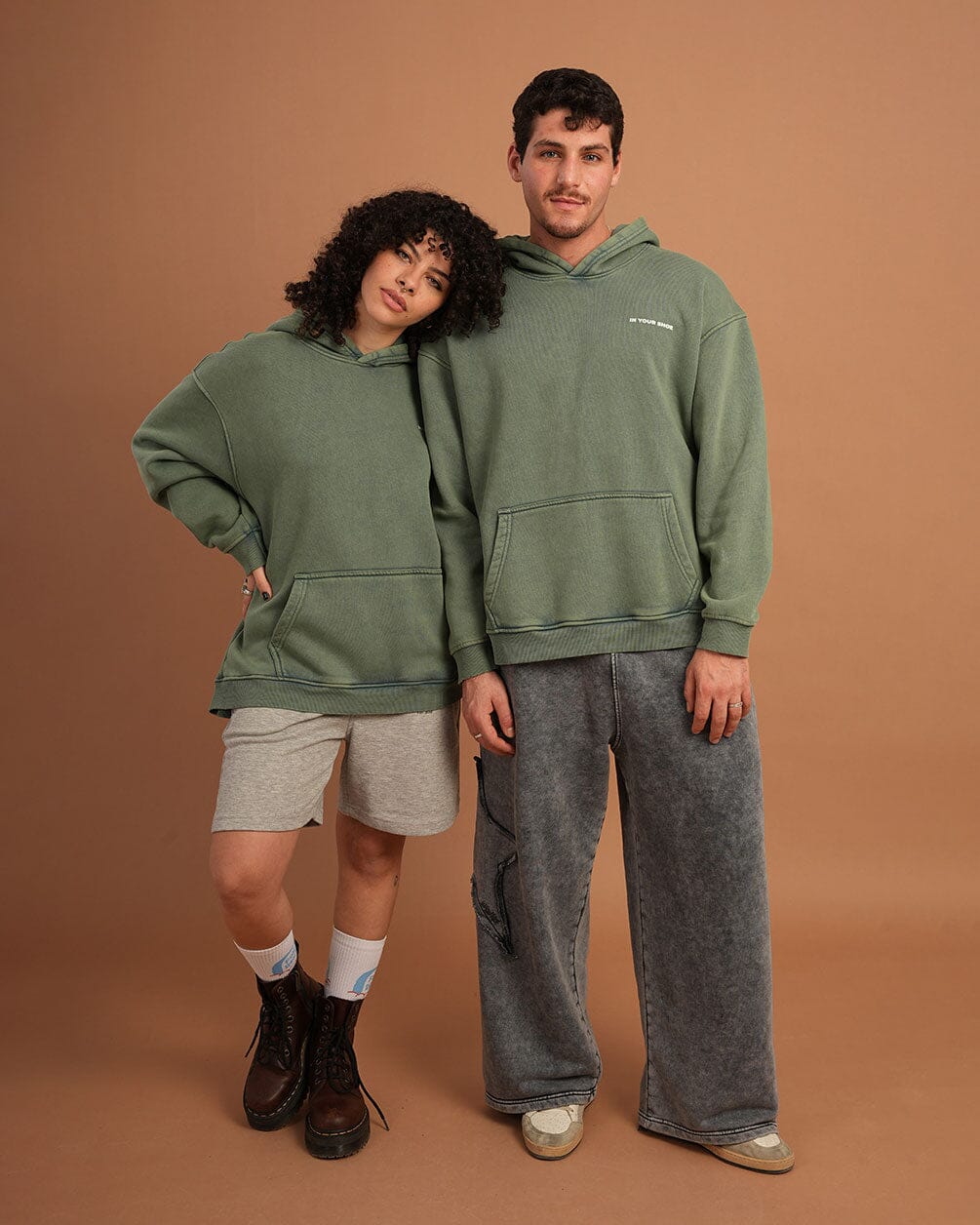 Mint IYS Washed Hoodie Acid Washed Hoodies IN YOUR SHOE XL