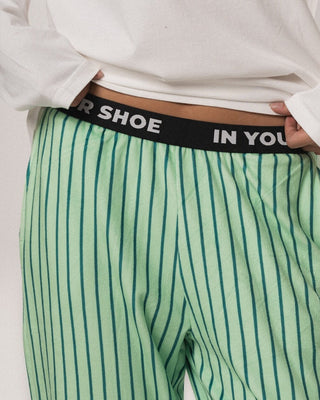 Mint Stripes Fluffy Pjoys Fluffy Pjoys IN YOUR SHOE M