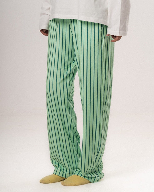 Mint Stripes Fluffy Pjoys