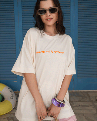 Modern Art Oversized Tee Printed Oversized Tees IN YOUR SHOE