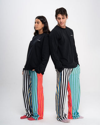 Multicolor Striped Fluffy Pjoys Fluffy Pjoys IN YOUR SHOE