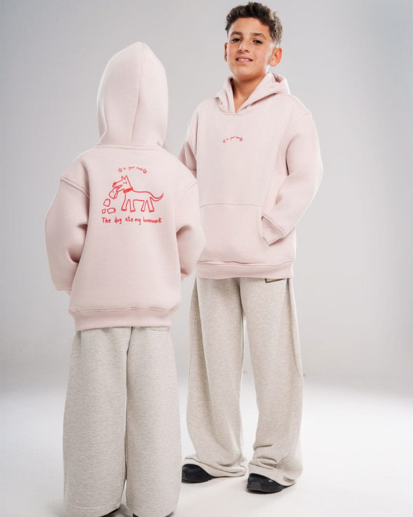 My Dog Ate My Homework Kids Hoodie