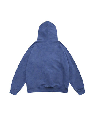 Navy Blue Washed Hoodie Acid Washed Hoodies IN YOUR SHOE