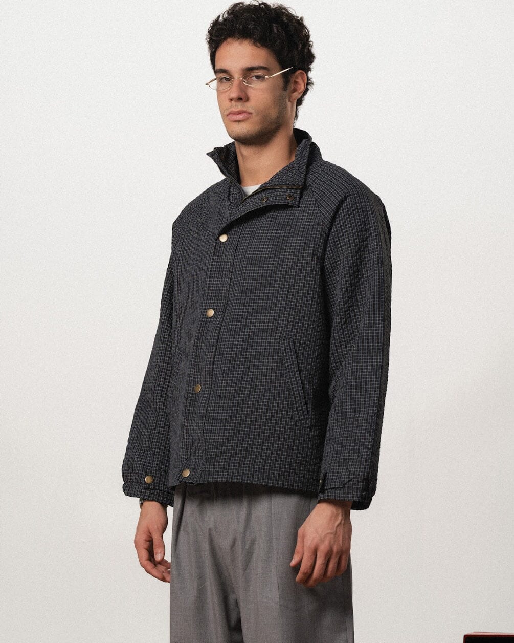 Navy Check Windbreaker Windbreaker IN YOUR SHOE