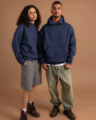 Navy Heavy Boxy Hoodie Heavy Boxy Hoodies IN YOUR SHOE