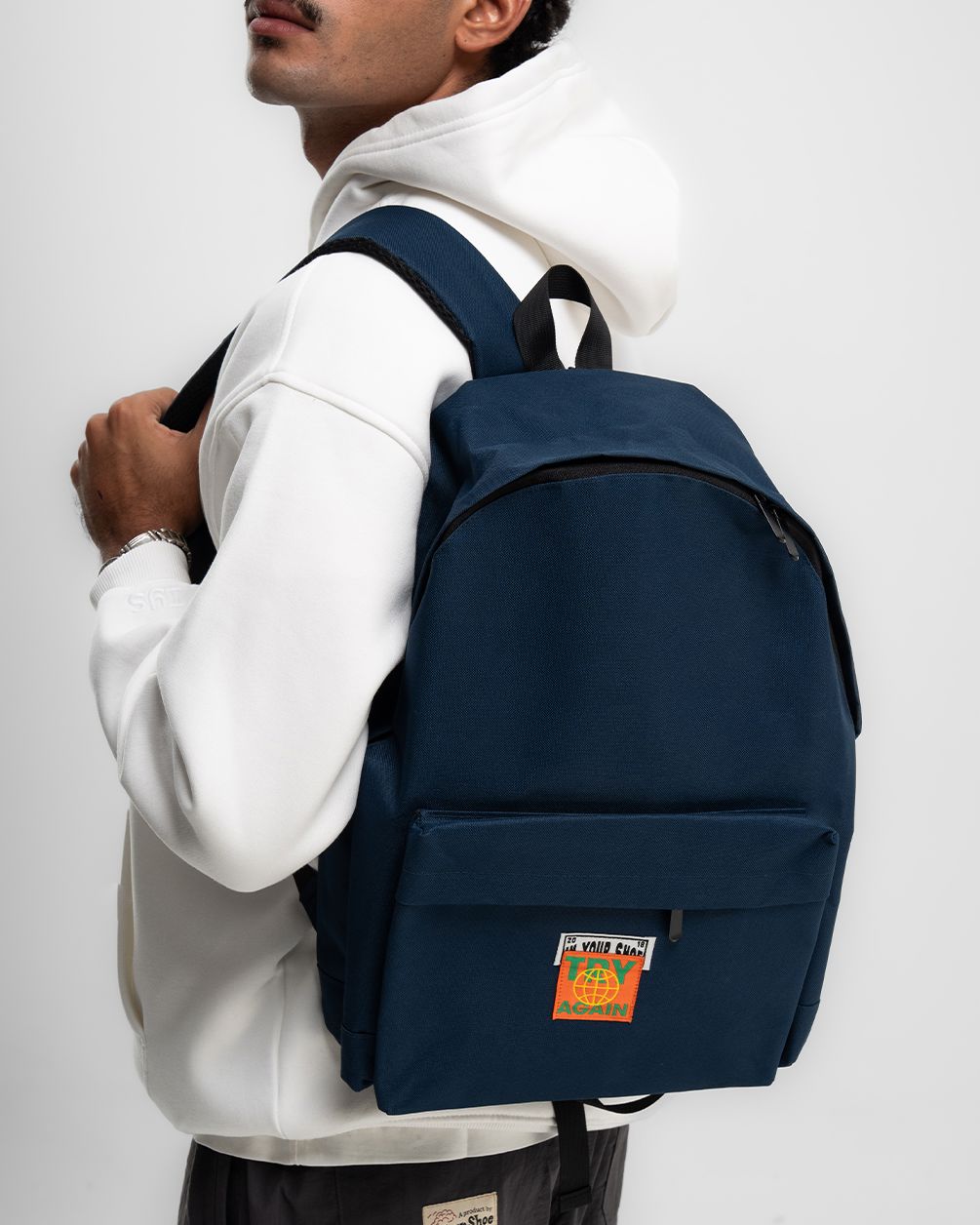 Navy Zip Backpack Backpacks IN YOUR SHOE