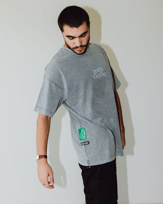 Not Your Type Acid Washed Oversized Tee Washed Oversized Tee IN YOUR SHOE