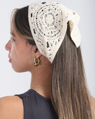 Off White Crochet Bandana Bandana IN YOUR SHOE