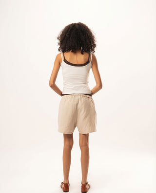 Off White Double Layer Strap Top Tops IN YOUR SHOE L