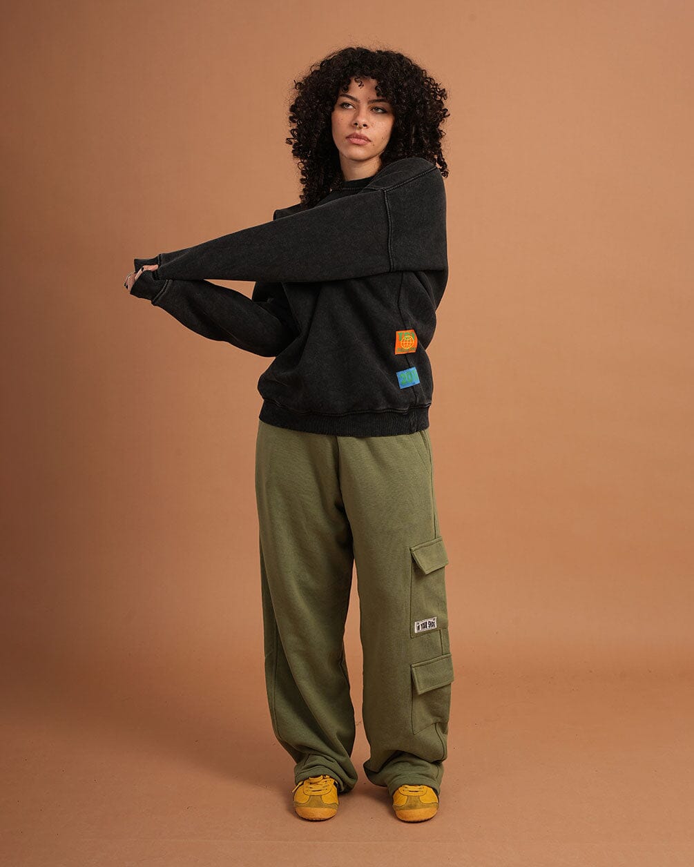 Olive Cargo Swants Swants IN YOUR SHOE S
