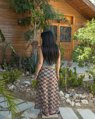 Olive Checks Maxi Flowy Wrap Flowy Wraps Maxi IN YOUR SHOE