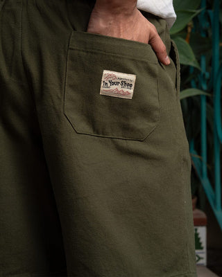 Olive Gabardine Shorts Gabardine Shorts IN YOUR SHOE