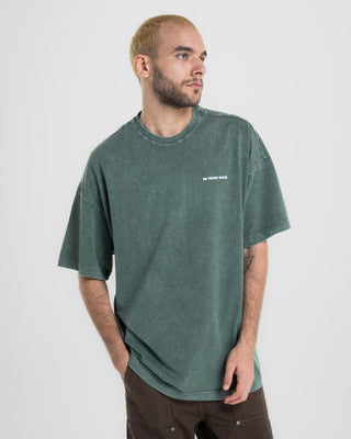 Olive Green Acid Washed Oversized Tee Washed Oversized Tee IN YOUR SHOE