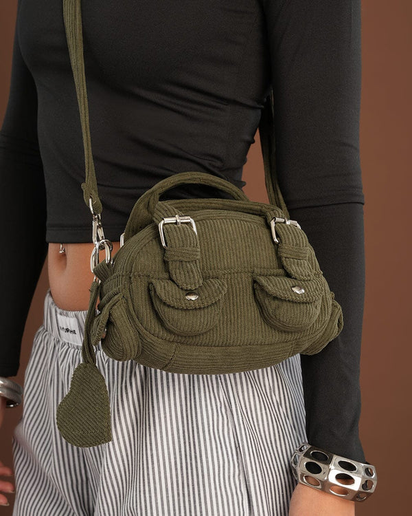 Olive Mini Corduroy Bag
