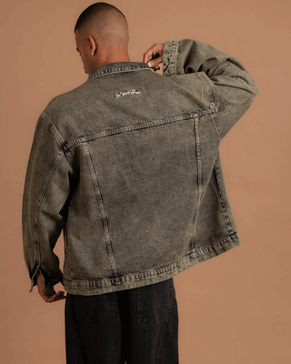 Olive Oversized Denim Jacket Denim Jacket IN YOUR SHOE