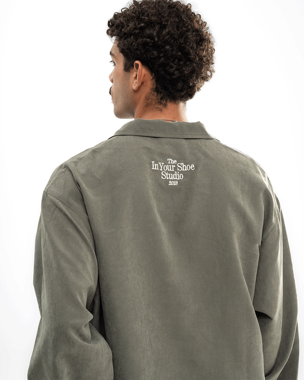 Olive Oversized Textured Windbreaker Windbreaker IN YOUR SHOE