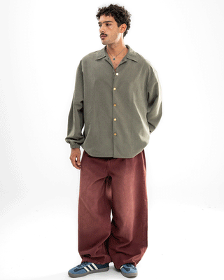 Olive Oversized Textured Windbreaker Windbreaker IN YOUR SHOE