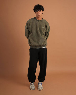 Olive Washed Boxy Crewneck IN YOUR SHOE