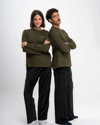 Olive Washed Long Sleeve Top Long Sleeve Tops IN YOUR SHOE S