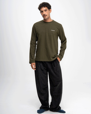 Olive Washed Long Sleeve Top Long Sleeve Tops IN YOUR SHOE