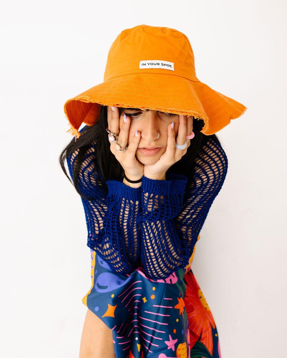 Orange Floppy Hat Floppy Hats IN YOUR SHOE