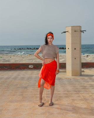 Orange Maxi Flowy Wrap Flowy Wraps Maxi IN YOUR SHOE