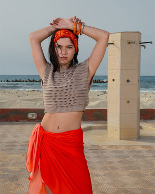 Orange Maxi Flowy Wrap Flowy Wraps Maxi IN YOUR SHOE