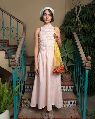 Orange Striped Sleeveless Dress Sleeveless Dress IN YOUR SHOE S